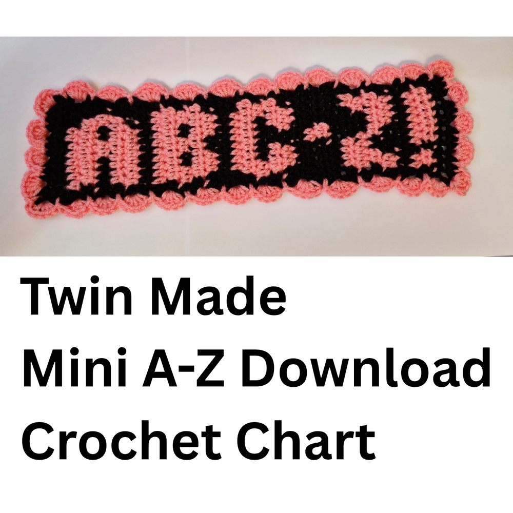 Mini A-Z Crochet Chart - Crocheting- Crochet Pattern - Twin Made